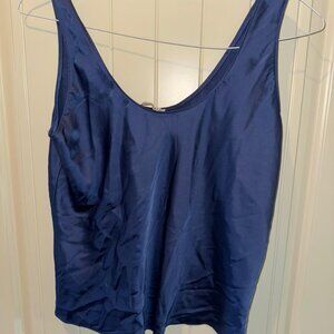 LIGHLTY USED Abercrombie & Fitch Navy tank top - Size L Large